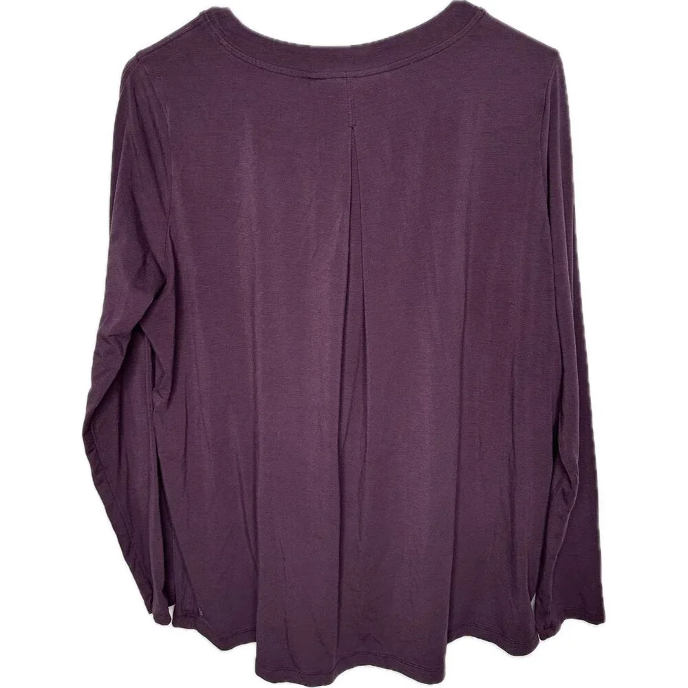 Athleta With Ease Top Women’s Burgundy Berry Small - Picture 2 of 8
